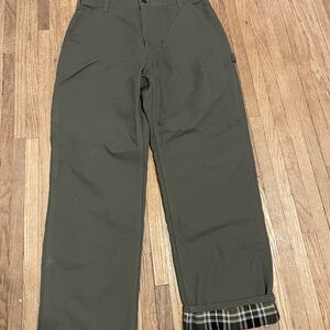 Carhartt Olive Green Straight-Leg Chinos